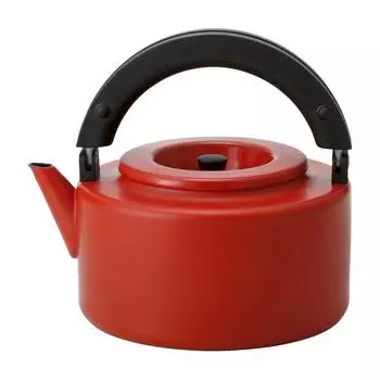 Чайник CB Japan Kettle Red IH совместимый с плоским чайником объемом 1,6 л с эмалированным ситечком для чая ALAW