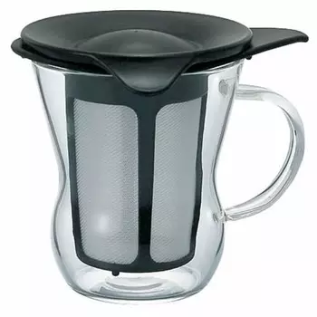 Чайник HARIO One Cup 200 мл, черный, сделано в Японии, подарочный OTM-1B
