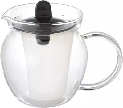 Чайник iwaki Glass для микроволновой печи Чайник для заваривания чая Черный 480 мл Термостойкий K853T-BK чёрный