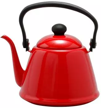Чайник Noda Horo Drip Kettle 2L эмалированный газовый/совместимый с узким горлом, произведен в Японии, красный DK-200R