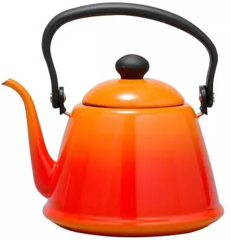 Чайник Noda Horo Drip Kettle II Hollow 0,6 галлона (2 л) Совместимость с индукцией, оранжевый, сделано в Японии DK-200OR