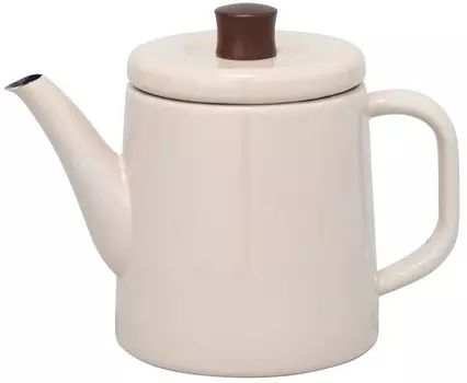 Чайник Nodahoro 1,5 л, эмалированный, газовый, совместимый с IH, изготовлен в Японии, бежевый, PTR-1.5KBE