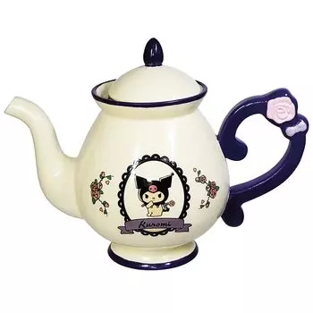 Чайник Sanrio Kuromi, приблизительный. 600 мл Цветочная ретро-посуда Sanrio Goods SAN4355