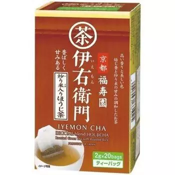 Чайные пакетики Iyemon Hojicha с жареным рисом 2 г x 20 пакетиков