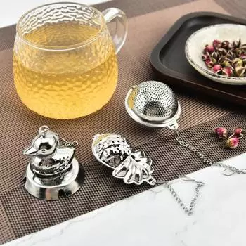 Чайный сервиз из нержавеющей стали 304, диффузор, цепь, фильтр для чайного сервиза, утечка, креативные принадлежности для чайного сервиза, аксессуары для чайного сервиза в гостиной