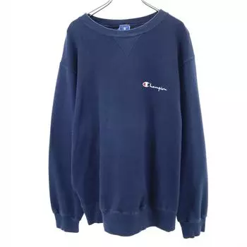 Champion 90-х годов Сделано в США Старый синий ярлык Свитшот с длинным рукавом Мужской Б/У