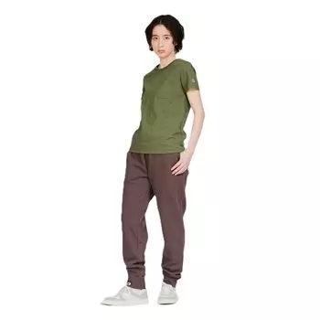 Champion Basic Short Sleeve Crew Neck USA Garment Short Sleeve Olive Women s T-Shirt, 100% Cotton, Wash, Pocket, CW-X336,