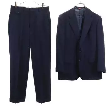 Chaps от Ralph Lauren костюм из шерсти 80-х годов Комплект Верх C-98/низ 82 Темно-синий Мужской Б/у