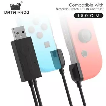Charger Cable For Nintendo Switch/ Switch Oled 2 in 1 Joy pad Charging Cable For Joypad Controller 1.5m Portable Charger Cable светло-синий