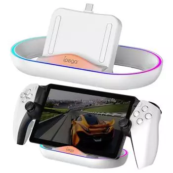 Charging Stand with Charging Cable Charger Station Portable Charging Dock Station for PlayStation Portal PS5 Portal Game Console