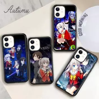 Charlotte Anime Phone Case for iPhone 11 12 13 14 Pro Max mini X XR XS SE 2020 5 6S 7 8 Plus Samsung Galaxy S21 S22 Cover shell iPhone 6plus