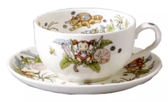Чашка для чая с молоком Noritake Bone China Мой сосед Тоторо и блюдце T97285/4660-4