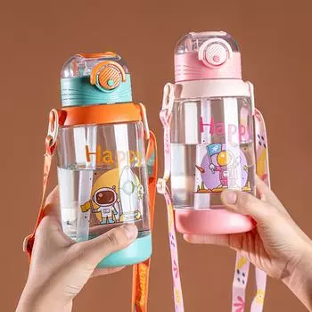 Чашка для воды, съемный ремешок с защитой от падения, яркий цвет, прочная чашка для воды для кемпинга и спорта для школы