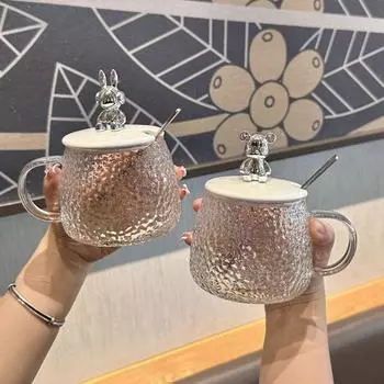 Чашка для воды в японском стиле, кружка с мультяшным медведем, новая чашка для молока, домашняя чашка