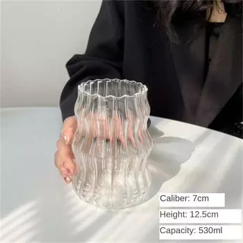 Чашка из боросиликатного стекла Ins Style, стильная кофейная чашка, бытовая чашка для сока с трубочкой, чашка для молока с ниткой, чашка Cloud Cup с коробкой 550ml