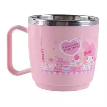Чашка из нержавеющей стали для посудомоечной машины Lilpang Baby My Melody, маленькая MM6562, разноцветная, 1 шт., популярный персонаж в Корее