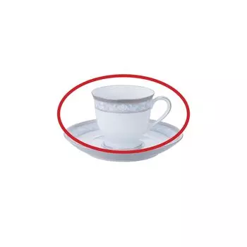 Чашка Noritake Demitasse 90cc Hampshire Platinum 1 шт. Платиновый тонкий фарфор 91392C/4336