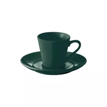 Чашка Noritake Demitasse 95 см3 Conifer Teal, безопасна для микроволновой печи, пригодна для посудомоечной машины, 1 шт., из тонкого фарфора (белый) 1725Л/90092С