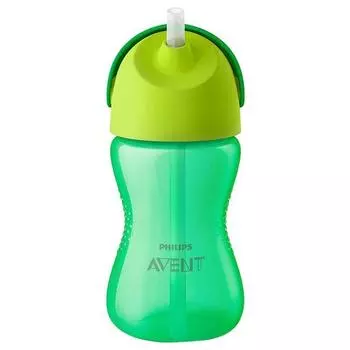 Чашка-соломка Philips Avent Bendy 18м+300мл, зеленая, 1 шт.