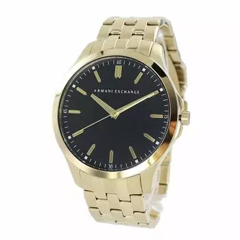 Часы Armani Hampton Black Dial Gold из нержавеющей стали AX2145 [A|X Exchange] Мужские Мужские [Товар]