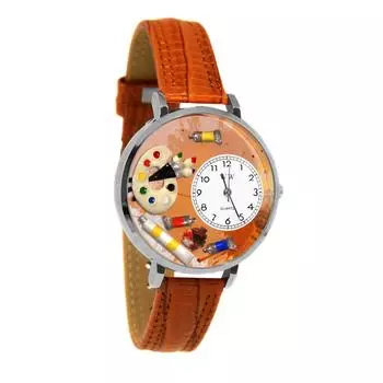 Часы Artist Brown Leather Band Silver Frame #U0410002