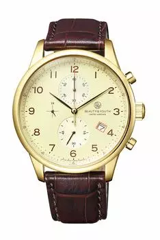 Часы BEAUTY YOUTH UNITED ARROWS LEATHER CHRONO Коричневый [Citizen] & TQA98-9632 Мужские