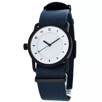 Часы белые синие NATO Strap Portable с футляром для часов TID Watch [Tid Watches] Женские 10300123-dcase [Товар]