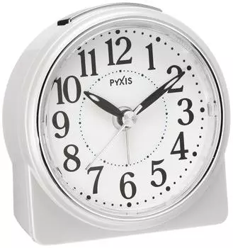 Часы-будильник Seiko аналоговые PYXIS белый жемчуг NR439W SEIKO
