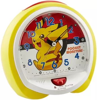 Часы-будильник Seiko Clock Table Clock Character Pocket Monster Yellow 88 x 92 x 78 мм CQ423Y