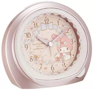 Часы-будильник Seiko Clock Table Clock Character Sanrio My Melody Analog Pink Metallic CQ143P