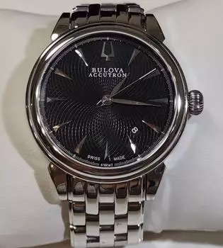 Часы Bulova Accutron Gemini Automatic Swiss Made 63B147 чёрный