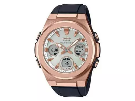 Часы CASIO BABY-G Radio Solar MSG-W600G-1AJF Женские черные розовые золотые НОВИНКА