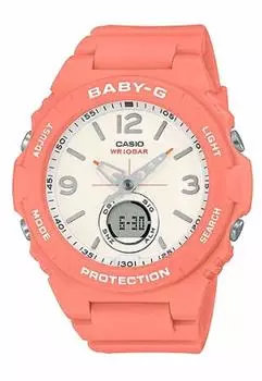 Часы CASIO Baby G женские аналоговые цифровые водонепроницаемые спортивные розовые Baby-G Ana-Digi BGA-260-4A [Товар]