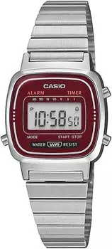 Часы CASIO цифровые НОВЫЙ дизайн Серебро x Бордо Overseas Модель [Casio] Женские LA670WA-4 [Товар]