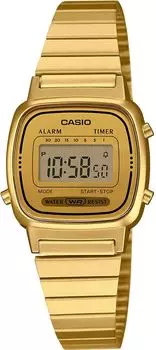Часы CASIO цифровые НОВЫЙ дизайн золотая модель Overseas [Casio] женские LA670WGA-9 [Товары]