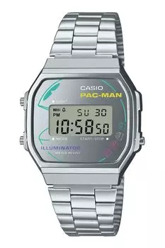 Часы Casio Classic Collaboration Model Biomass Plastic Silver [Casio] [] PAC-MAN A168WEPC-7AJR Мужские серебряный