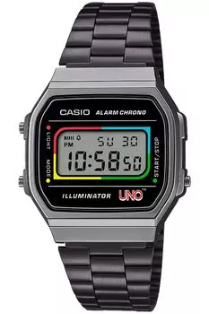 Часы Casio Classic Collaboration Модель Gunmetal [Casio] [] UNO™ A168WEUC-1AJR Мужские