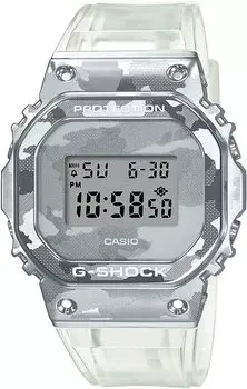 Часы CASIO с металлическим покрытием ORIGIN Skeleton Camouflage Series Camouflage Pattern Clear Band Overseas Model [Casio] G-SHOCK GM-5600SCM-1 Men s [Товар] серый