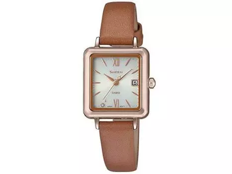 Часы CASIO SHEEN Solar SHS-D400CGL-7AJF Женские коричневые сапфировое стекло НОВИНКА