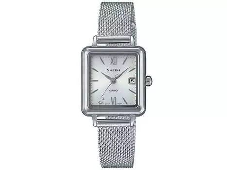 Часы CASIO SHEEN Solar SHS-D400M-7AJF Женские серебристые с сапфировым стеклом НОВИНКА