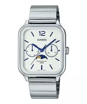 Часы Casio White Silver Classic Men s - MTP-M305D-7AVDF Циферблат, ремешок, серебристый, серебряный