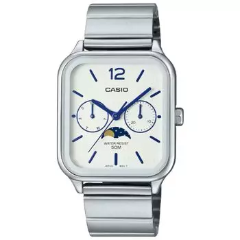Часы Casio White Silver Classic Men s - MTP-M305D-7AVDF Циферблат, ремешок, серебристый, серебряный