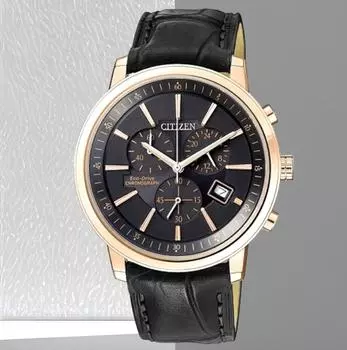 Часы Citizen Eco-Drive Chronograph из нержавеющей стали с сапфировым стеклом AT0496-07E