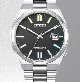 Часы CITIZEN TSUYOSA Collection с черным циферблатом и сапфировым стеклом из нержавеющей стали NJ0151-53E