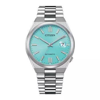 Часы CITIZEN TSUYOSA Collection с синим циферблатом и сапфировым стеклом из нержавеющей стали NJ0151-88M