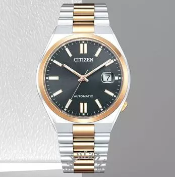 Часы CITIZEN TSUYOSA из нержавеющей стали с черным циферблатом и сапфировым стеклом NJ0154-80H