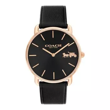 Часы Coach Original 14504381 Elliott 36 мм розовое золото черный циферблат Sunray кожа [COACH] женские