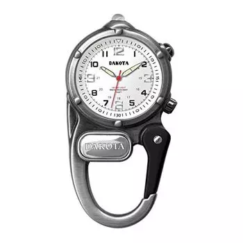 Часы Dakota Mini Clip Microlight Clip Watch с карабином и подсветкой, унисекс, для отдыха на природе, для рыбалки, охоты, светодиодные тактические часы Clip-on