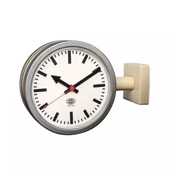 Часы Dalton Double Face 170D2 Ivory x Raw Bold Color Wall Clock Small Wall Hanging Analog Height Width Deep 9cm Two-Tone Double-sided 20.5cm