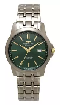 Часы Date Titanium T9B75IM Silver [Technos] Мужские зелёный